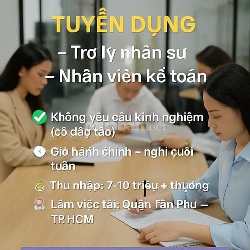 TUYỂN LỄ TÂN, TRƠ LÝ NHÂN SỰ - TUYỂN DỤNG
