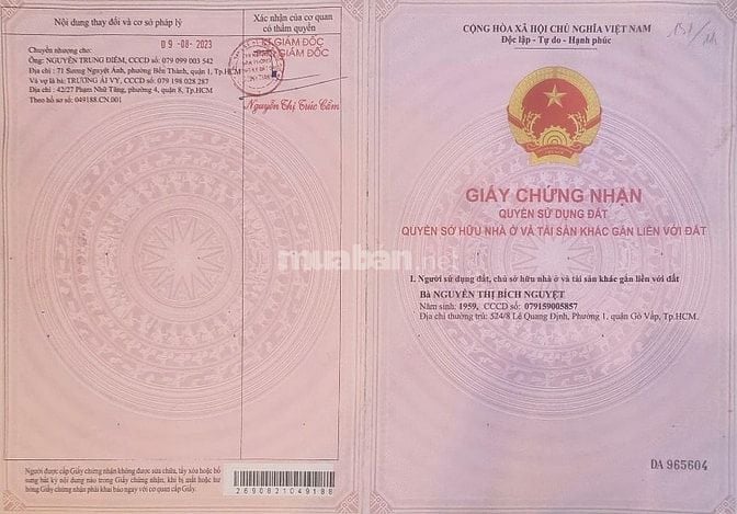 Bán nhà 2 mặt hẻm, xe hơi vào tận cửa, đường Lê Quang Định, Phường 11,