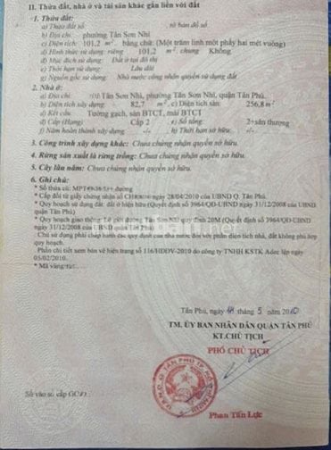 🌷 🌷 🌷 BÁN NHÀ MẶT TIỀN : 132 TÂN SƠN NHÌ - P. TÂN SƠN NHÌ - TÂN PHÚ