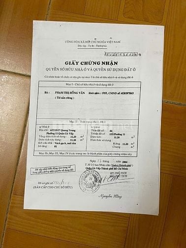 Bán nhà chính chủ DT 12m2, đường Quang Trung, Gò Vấp, giá bán 1,4 tỷ