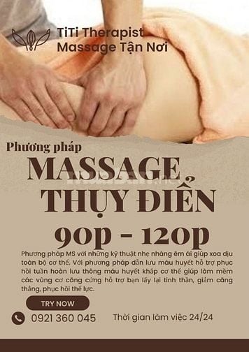 MASSAGE TẬN NƠI TP.HCM TỪ 12H ĐẾN 2H SÁNG