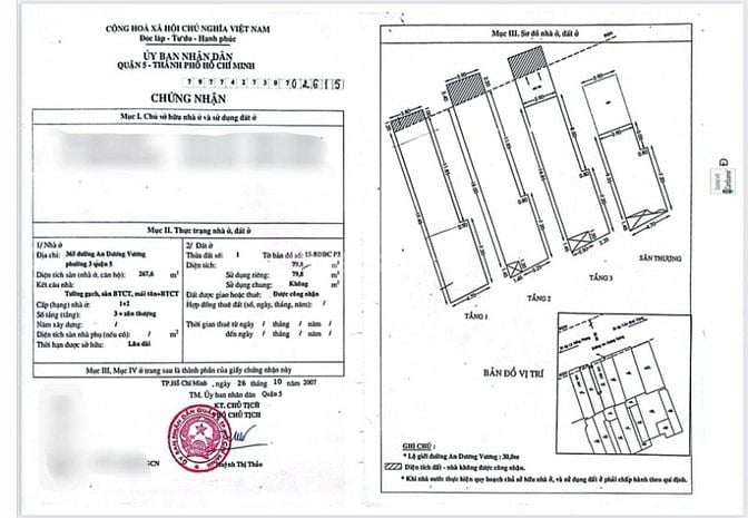 Bán nhà Mặt tiền 365  đường an dương vương P3, Q5. 