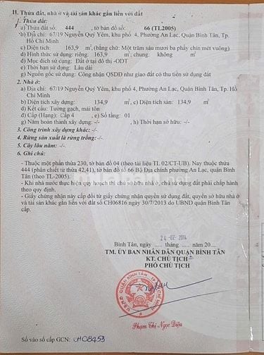 Bán nhà hẻm thông 7x22.6m Nguyễn Quý Yêm, Quận Bình Tân, thu 20tr/th