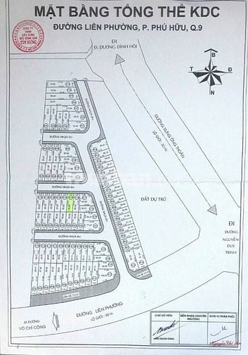bán đất Liên Phường, Phú Hữu, Q9 - DT : 67.4m2 (4x17,7m)
