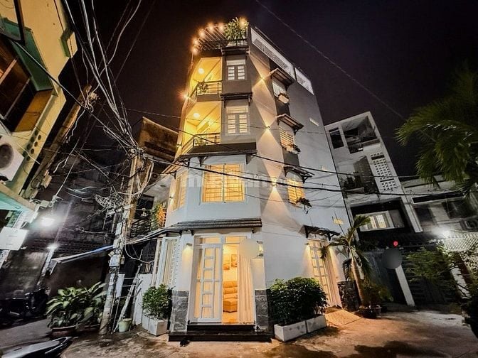 ⭐️Nhà tuyệt đẹp 4 Lầu Cao Cấp góc 2 mặt hẻm xe hơi Lê Quang Định, P5, 