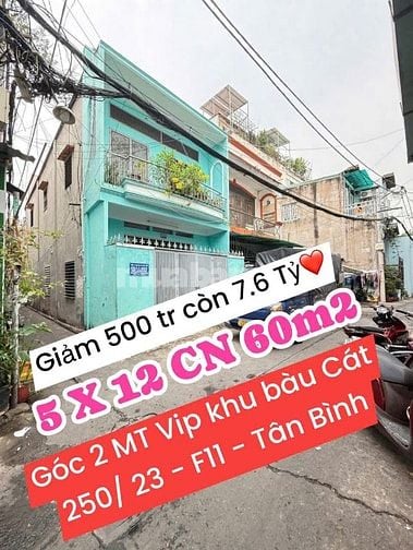 bán nhà 2 mặt tiền hẻm xe hơi 