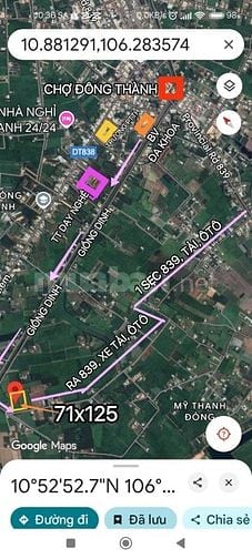 71x125 1MẪU LÚA,PHỦ HỒNG, 1 SẸC DDT839,XE TẢI ĐẤT, CHỢ,B.VIỆN,TRƯỜ500M