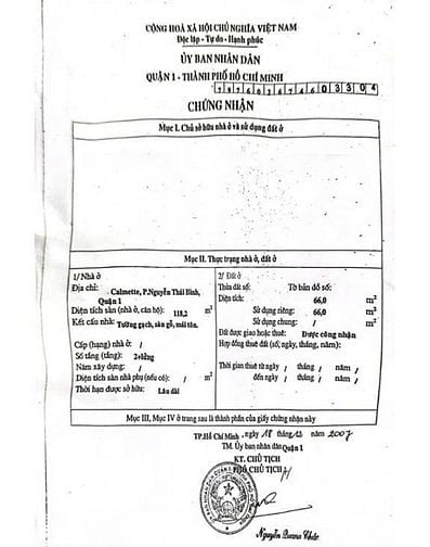 Nhà mặt tiền trung tâm Quận 1, Calmette, 2 căn liền kề , 132,5m² 