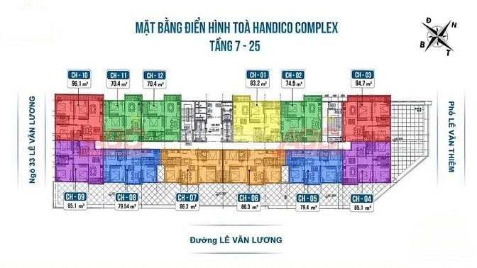 Căn hộ ngoại giao tại Handico Lê Văn Lương