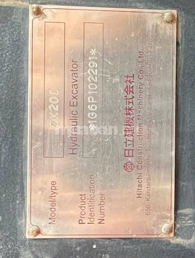 Thanh lý máy đào bánh xích Hitachi ZX200-1