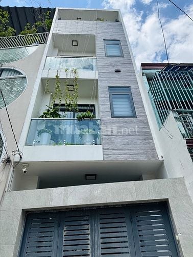 Nhà mới 4 tầng, hẻm 4m xe hơi, 60m2 (3.8x16m) Nơ Trang Long Bình Thạnh