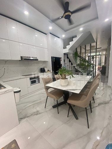 Nhà mới 4 tầng, hẻm 4m xe hơi, 60m2 (3.8x16m) Nơ Trang Long Bình Thạnh