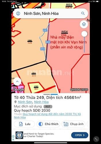 69.000đ/m2 bán đất làm vườn 10hecta Ninh Sơn, Tx Ninh Hoà, Khánh Hoà