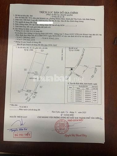 Chính chủ cần bán gấp lô đất đẹp ở DH406 Phường Khánh Bình