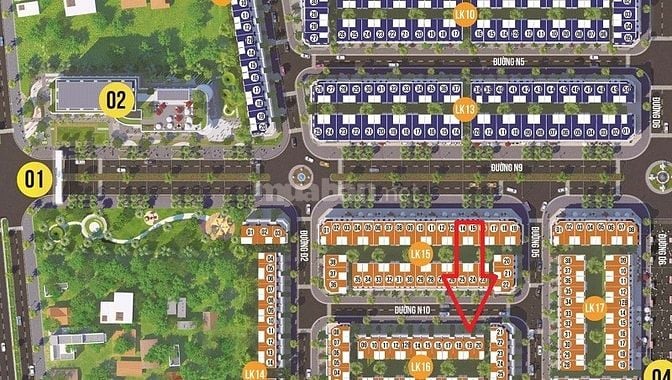 105m2 thổ đường N10 (5x21) SHR dự án Việt Úc Varea (The Solia) 2,25 tỷ