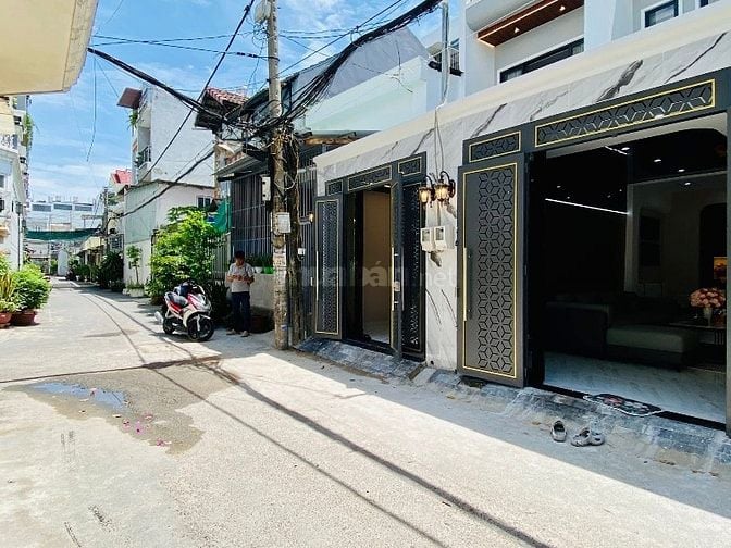 Nhà dài 17,5m ngay Bình Quới, BThanh. Hẻm oto giá chốt 4ty450