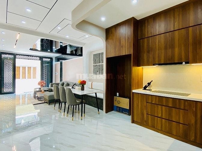 Nhà dài 17,5m ngay Bình Quới, BThanh. Hẻm oto giá chốt 4ty450
