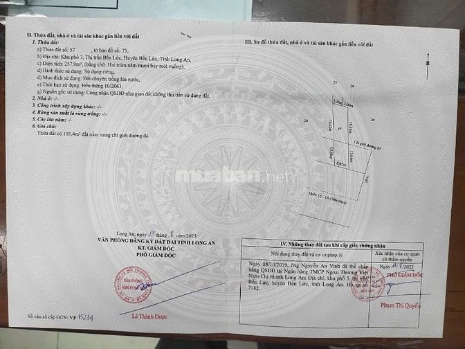 Cần bán nhà MTKD đường Quốc Lộ 1A, Thị trấn Bến Lức.