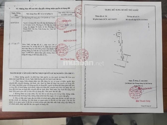Cần bán nhà MTKD đường Quốc Lộ 1A, Thị trấn Bến Lức.