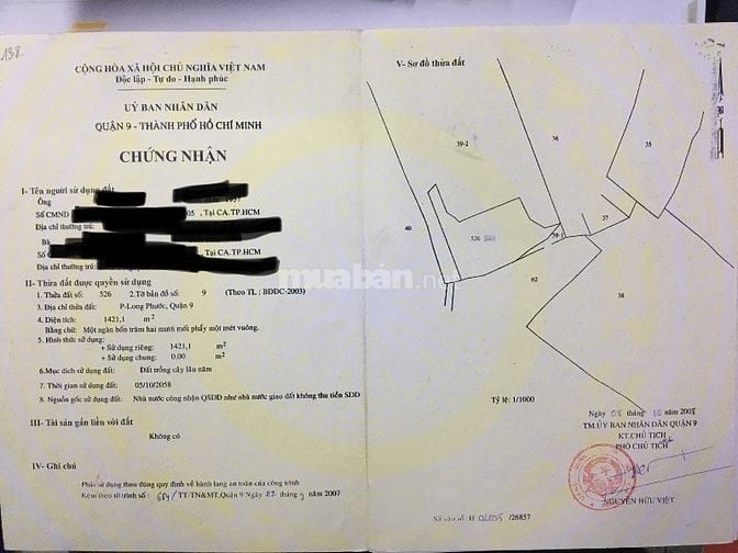 Nhà biệt thự mặt tiền 28 đường số 1, KP Long Đại, phường Long Phước