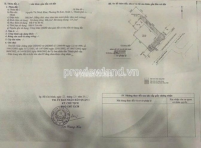 Nhà mặt tiền Nguyễn Thị Minh Khai, Q1, 2 tầng, DT 580m2, sổ hồng