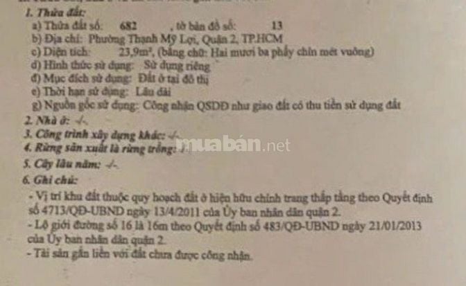 Bán nhà mặt tiền đường 16, Thạnh Mỹ Lợi giá 3.65 tỷ