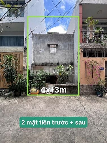 Bán đất 4*12,6m Nơ Trang Long mặt tiền đường oto khu dân cư đồng bộ