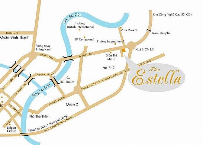 Cần bán Căn hộ tại The Estella An Phú tầng cao gồm 2 phòng ngủ 124m2