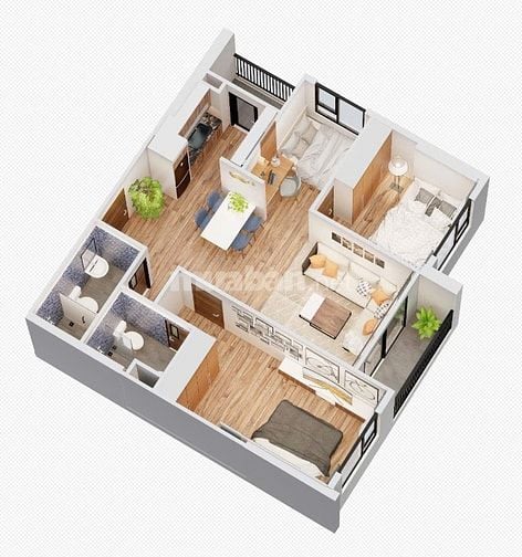 Bán 2PN + 73m2 Căn 1003 Tầng Đẹp View KCN Yên Bình Complex Thái Nguyên
