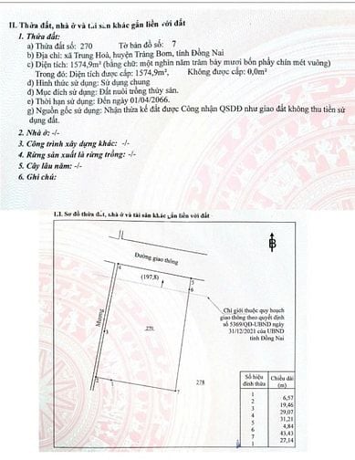 CHÍNH CHỦ BÁN LÔ ĐẤT NHÀ VƯỜN 2 MẶT TIỀN THỔ CƯ TRẢNG BOM - ĐỒNG NAI