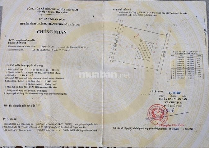 1386 m2 đất MT khu kênh Thanh Niên, Ấp 4, xã Phạm V Hai, 27,5tỷ HH1%