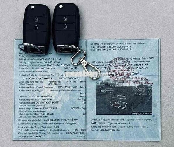 Kia Morning 2020 AT Luxury - số tự động, màu đỏ