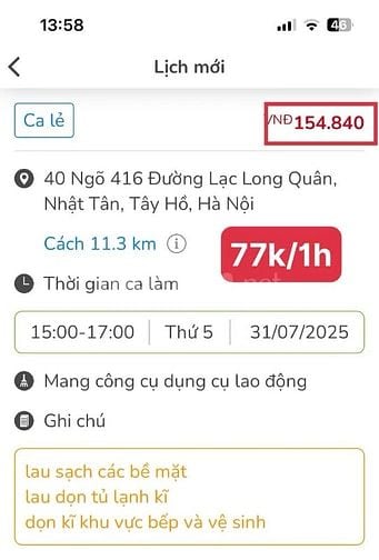 Tuyển giúp việc theo giờ thu nhập CAO, làm GẦN NHÀ