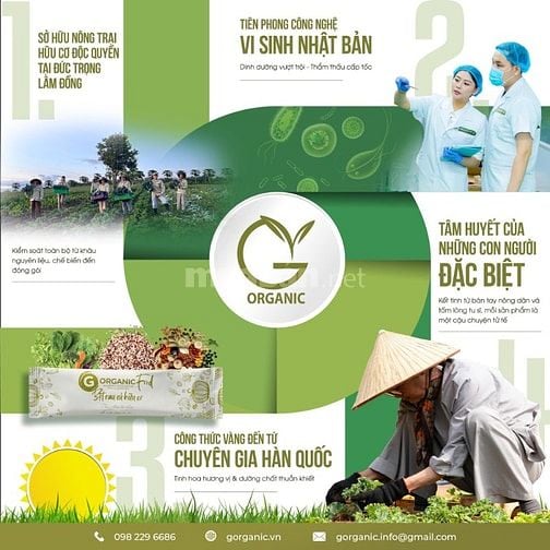 G.organic – thực phẩm hạnh phúc được gieo trồng từ tình yêu & sự thật
