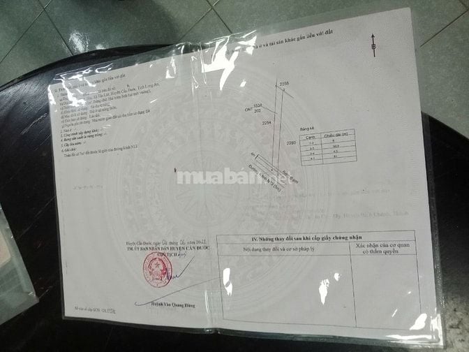 Bán đất thổ mặt tiền Cần Đước, Long An diện tích 1.167 m2 giá 6 tỷ VNĐ