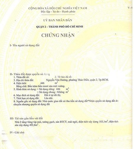 Bán đất đường Nguyễn Văn Hưởng, khu compound Thảo Điềnm 446m2, 160 tỷ