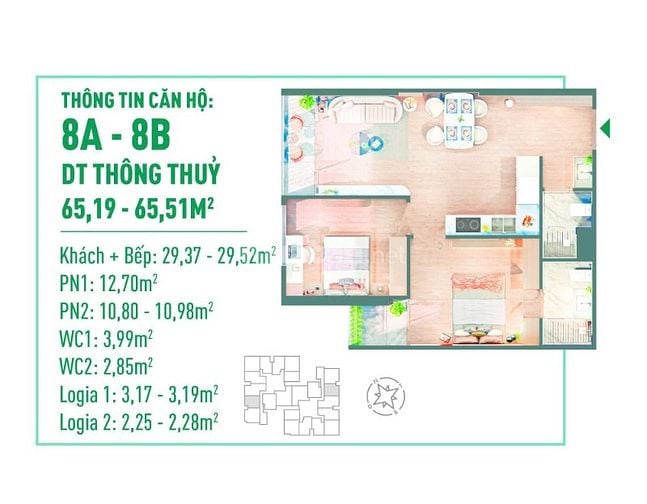 CHỈ 4,2 TỶ – SỞ HỮU NGAY CĂN HỘ 2PN, 2VS FULL NỘI THẤT CAO CẤP 
