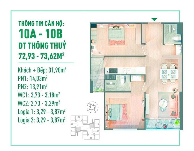 CHỈ 4,2 TỶ – SỞ HỮU NGAY CĂN HỘ 2PN, 2VS FULL NỘI THẤT CAO CẤP 
