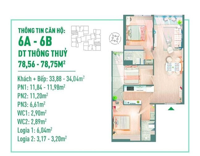 CHỈ 4,2 TỶ – SỞ HỮU NGAY CĂN HỘ 2PN, 2VS FULL NỘI THẤT CAO CẤP 