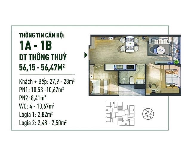 CHỈ 4,2 TỶ – SỞ HỮU NGAY CĂN HỘ 2PN, 2VS FULL NỘI THẤT CAO CẤP 