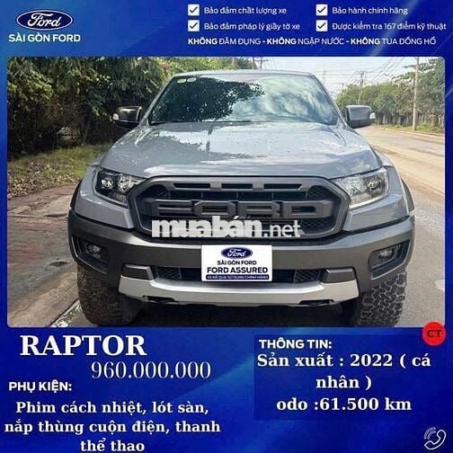 Ford Ranger 2019 Raptor 2.0L 4x4 AT - 25000 km