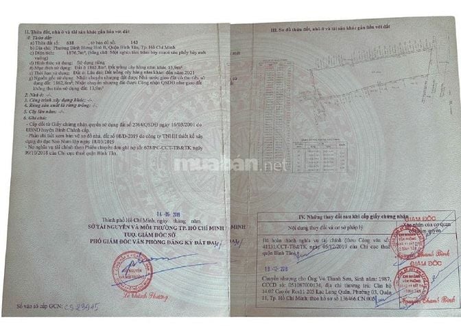 Bán đất Mặt tiền Quốc Lộ 1A, Bình Hưng Hoà B, Quận Bình Tân. TP.HCM