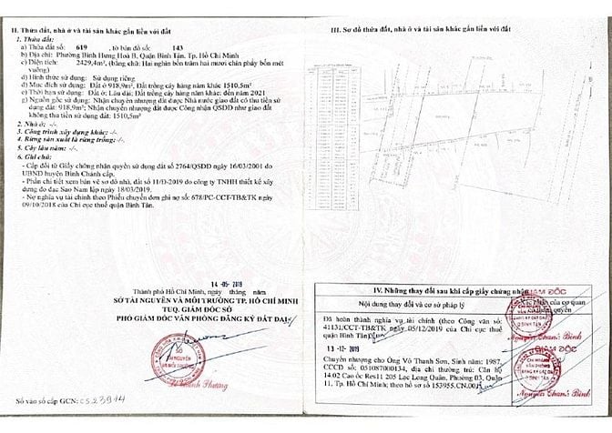 Bán đất Mặt tiền Quốc Lộ 1A, Bình Hưng Hoà B, Quận Bình Tân. TP.HCM