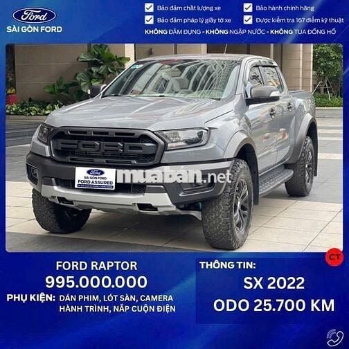 Ford Ranger 2019 Raptor 2.0L 4x4 AT - 25000 km