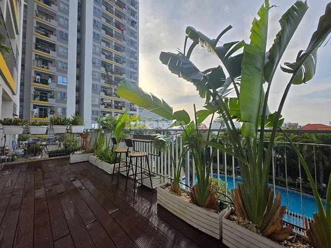 Cho thuê căn hộ sân vườn Opal Garden 2PN, view hồ bơi đẹp nhất khu