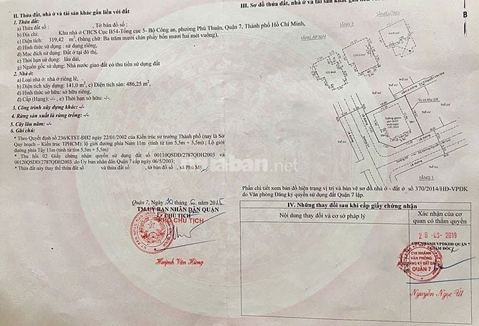 Biệt thự khu an ninh, 2 mặt tiền, Phú Thuận, 486m² sàn, giá tốt