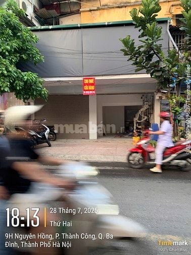 Cho thuê cửa hàng mặt phố Nguyên Hồng 