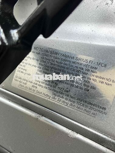 xe bán sirius Fi sx 12/2019. bs 71 B4