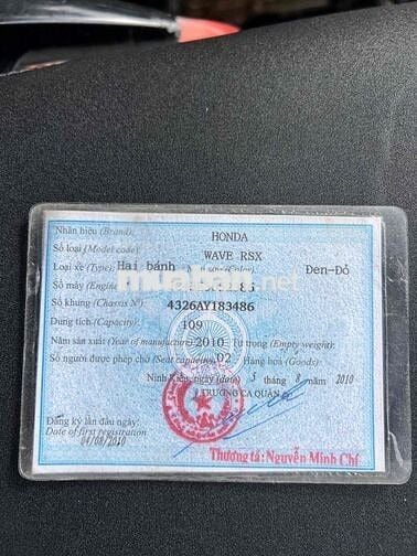 xe bán Honda wave RSX 110. đk 2010