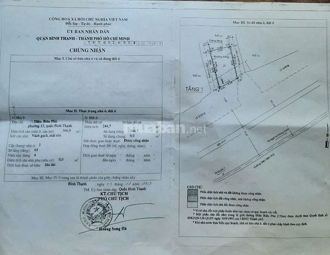 Bán nhà mặt tiền Điện Biên Phủ, Bình Thạnh, 12x22m, giá chỉ 92 tỷ